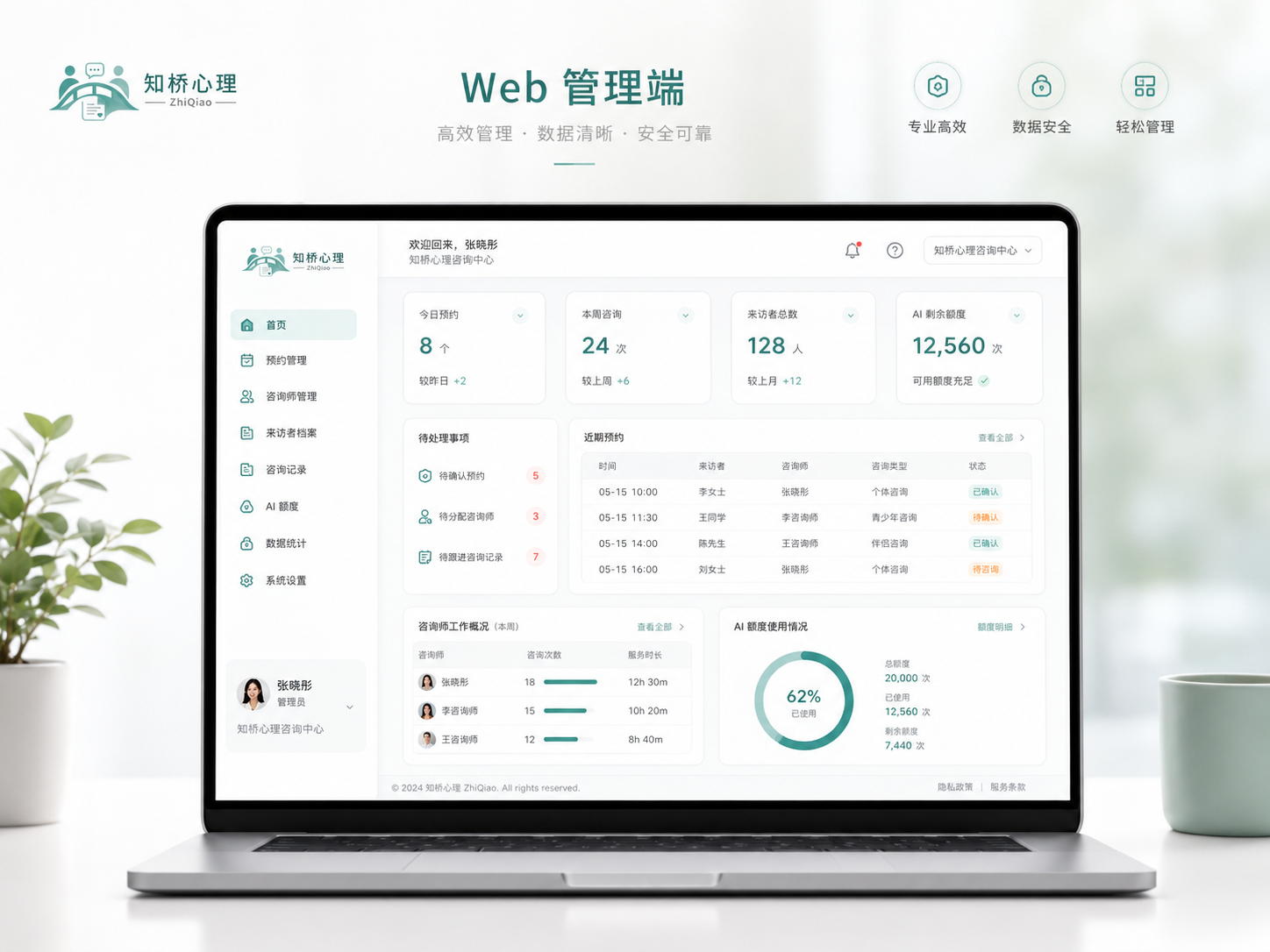 Web 管理端界面示意